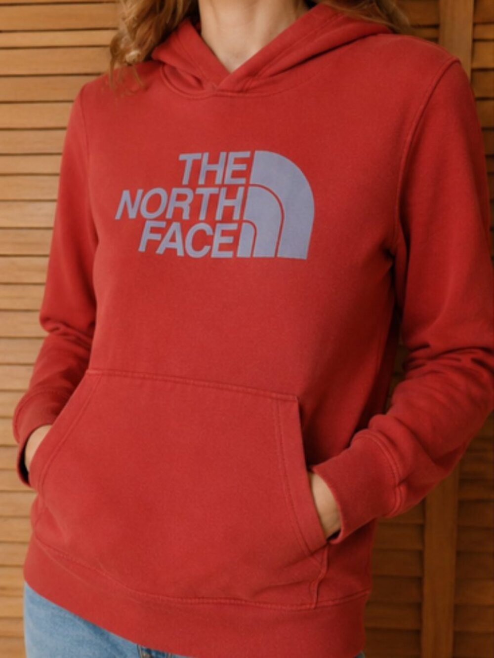 The North Face Rust-Red Logo Pullover Hoodie